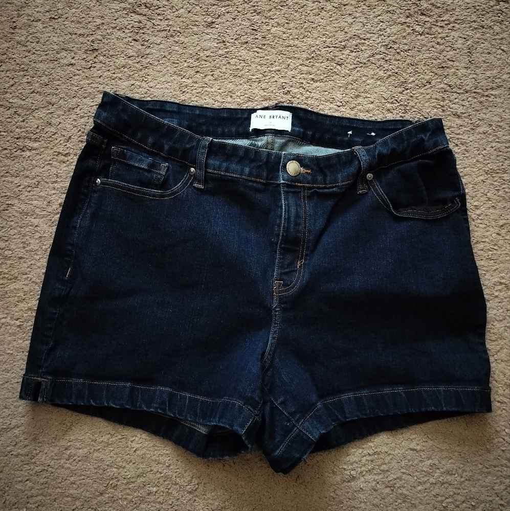 Lane Bryant Dark Blue Denim Shorts